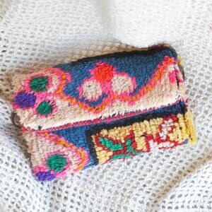 Azila Vintage Antique Moroccan Rug clutch PNK mini